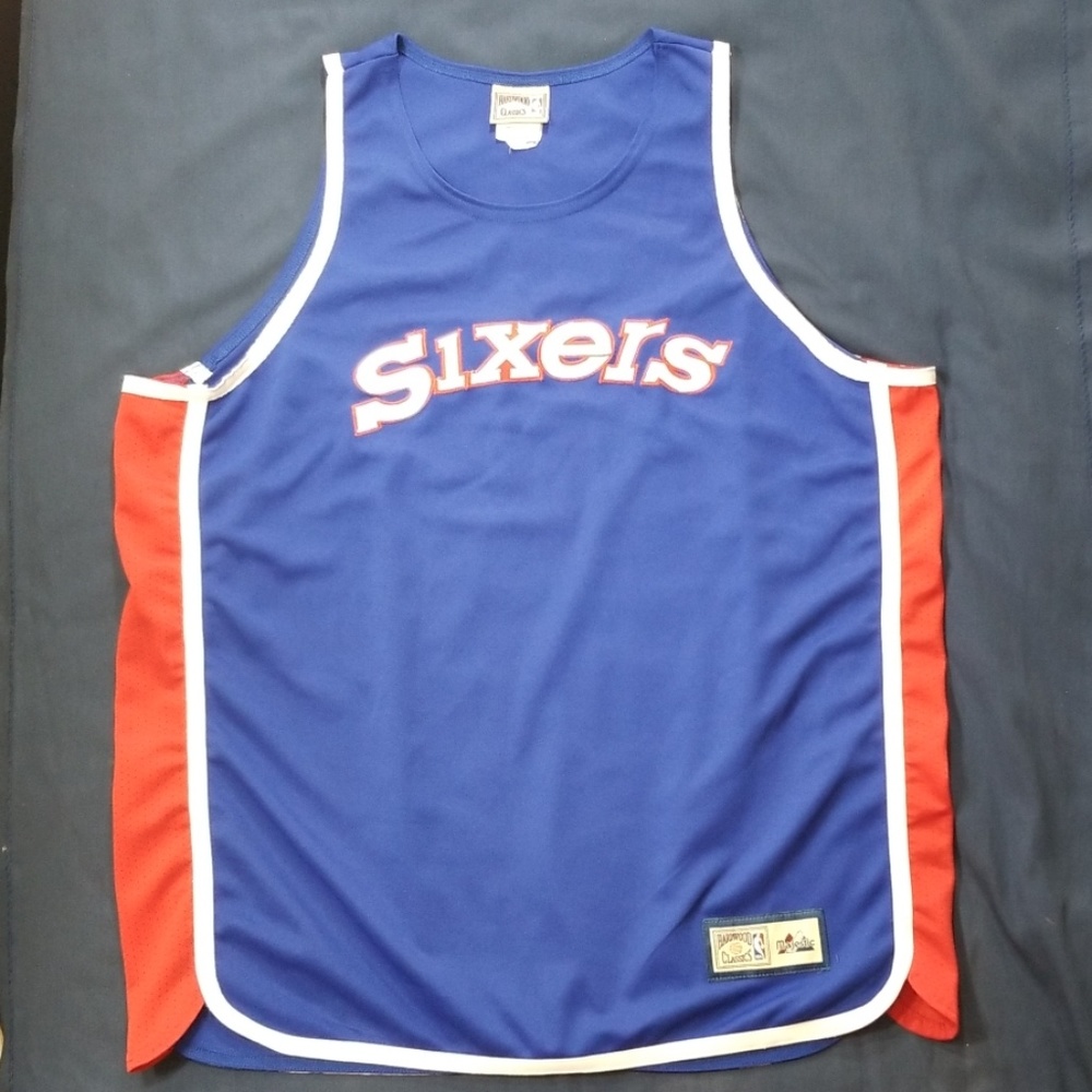 Majestic Hardwood Classics SIXERS NBA Jersey